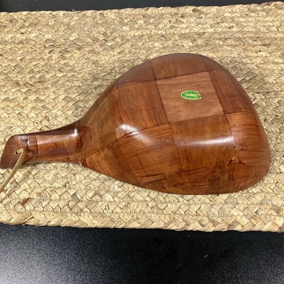 Vintage Woven Wood Water Scooper Made In Taiwan Armbee - Picture 6 of 7